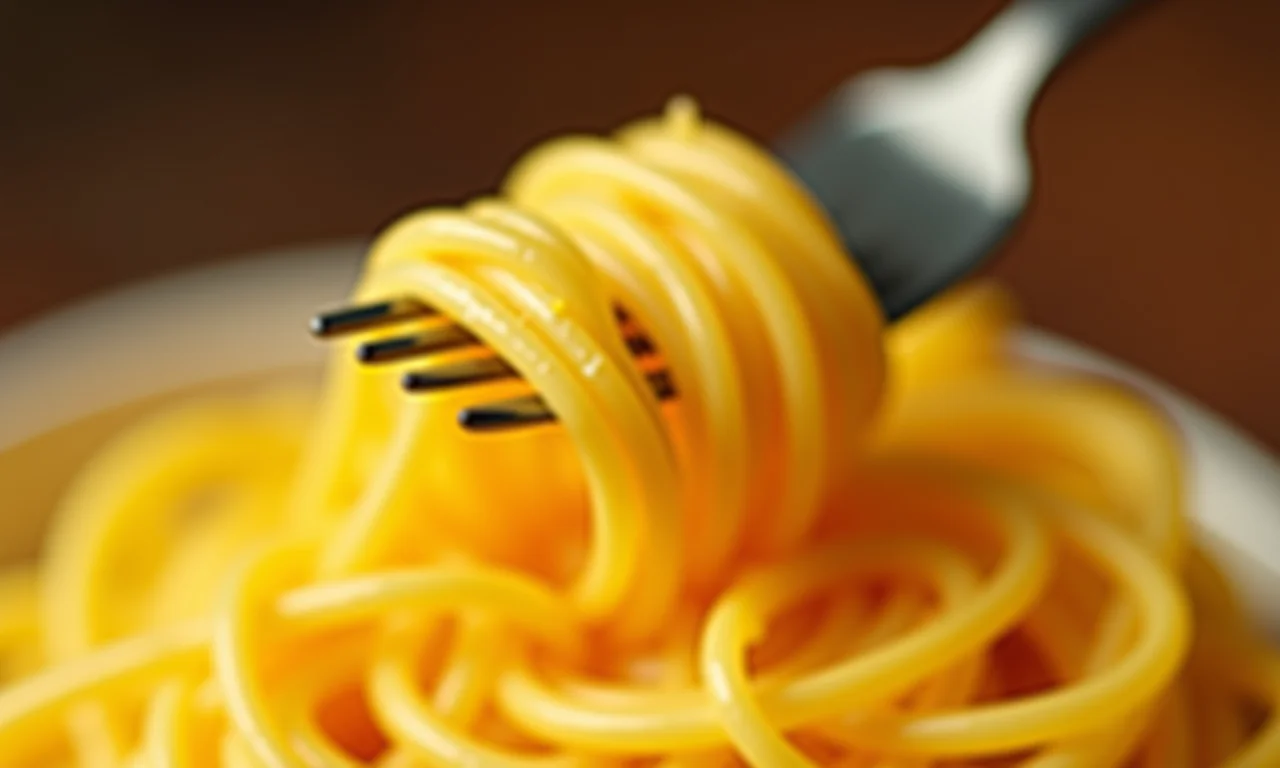 Macarrão no ponto ideal, 'al dente'.