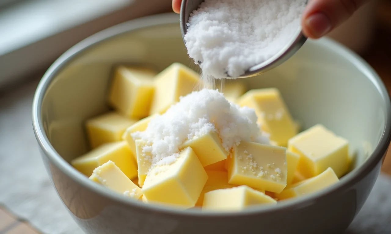 Manteiga sendo misturada com açúcar para dar sabor e maciez aos sequilhos.