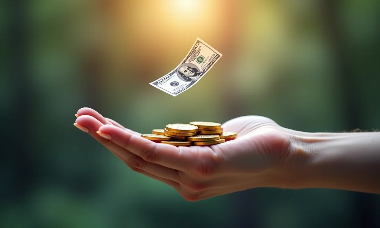 Mão aberta recebendo dinheiro, simbolizando a gratuidade do CIEE.