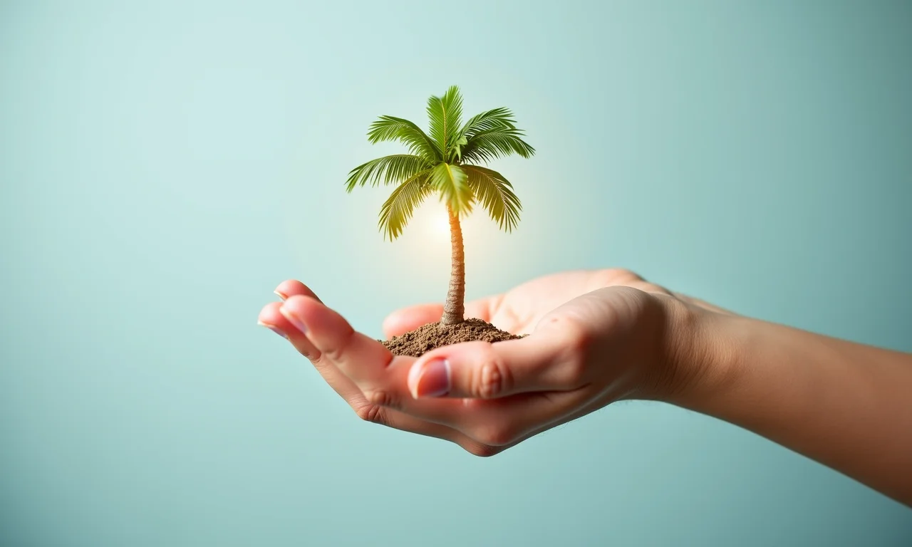 Mão oferecendo dias de férias para venda.