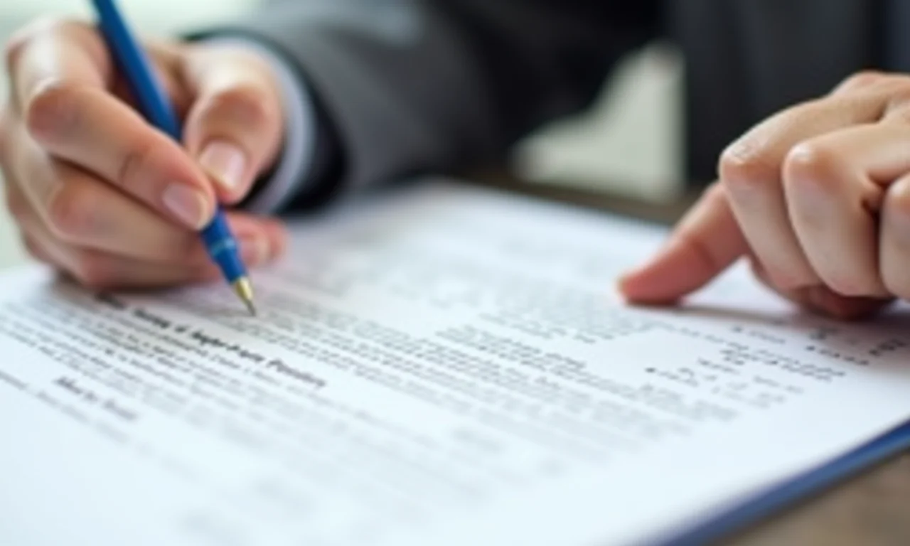 Mão preenchendo formulário de solicitação de CPF.