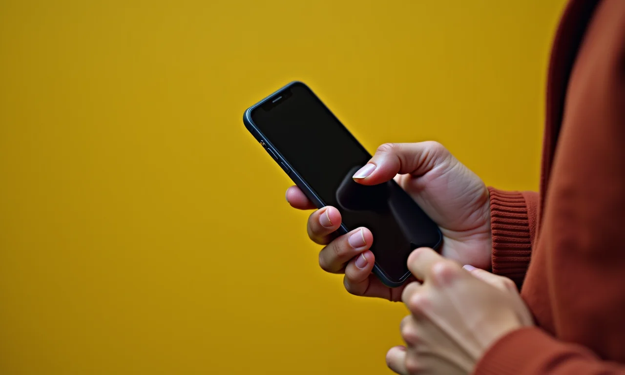 Mão usando um carregador portátil (power bank) de qualidade para carregar o celular.