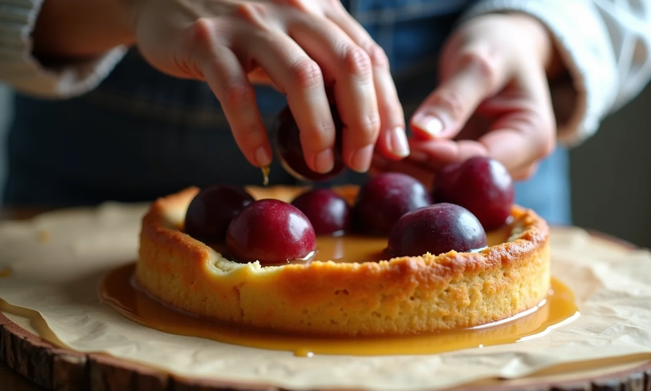 Mãos de especialista preparando o recheio.