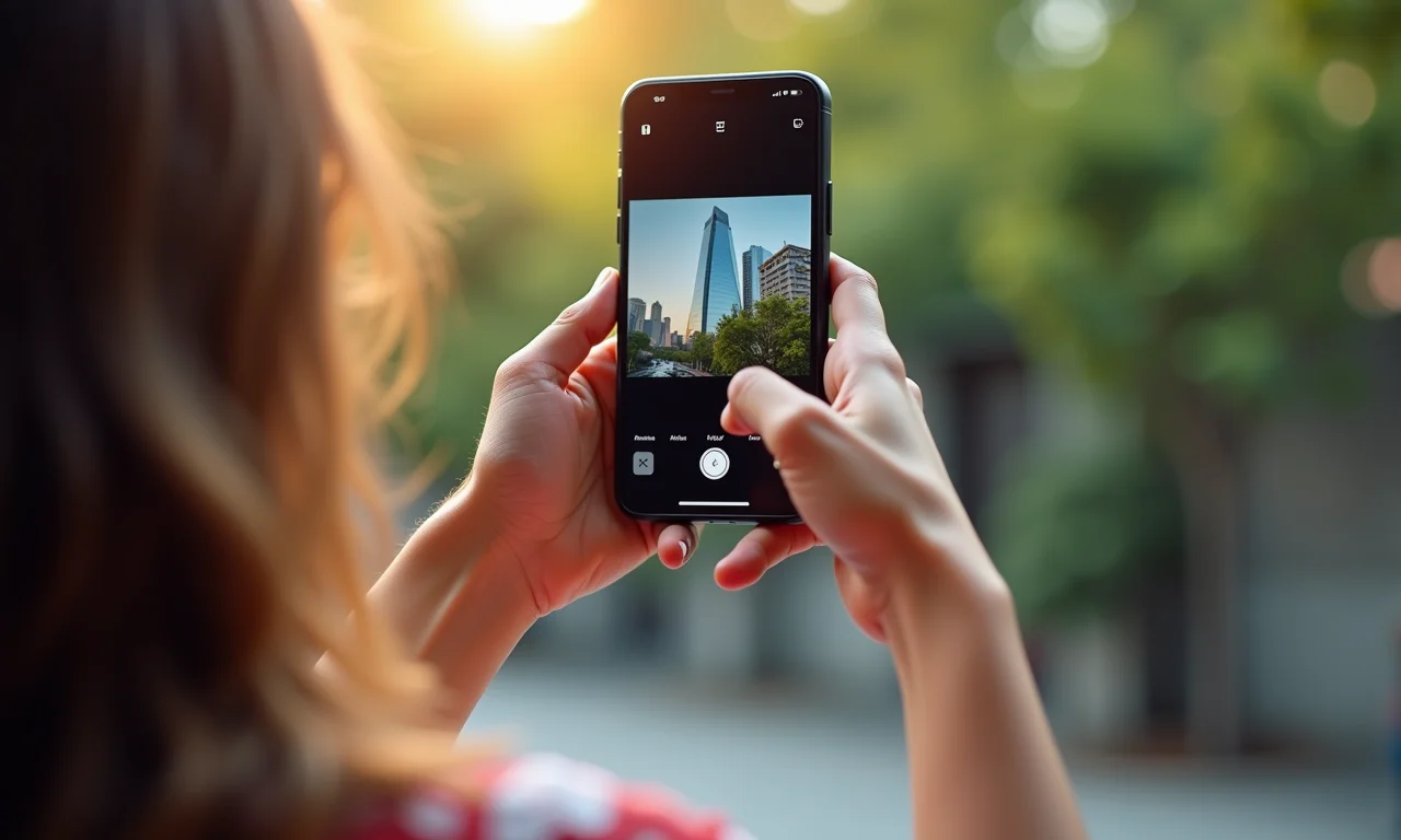 Mãos segurando smartphone mostrando vídeo de crowdfunding.