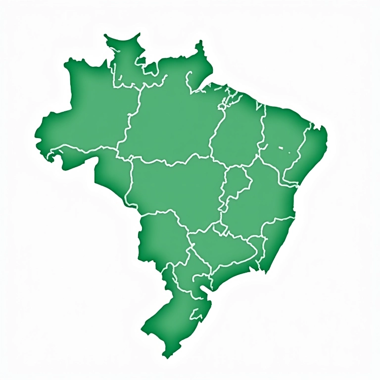 Mapa do Brasil mostrando os estados com CPF na nota.