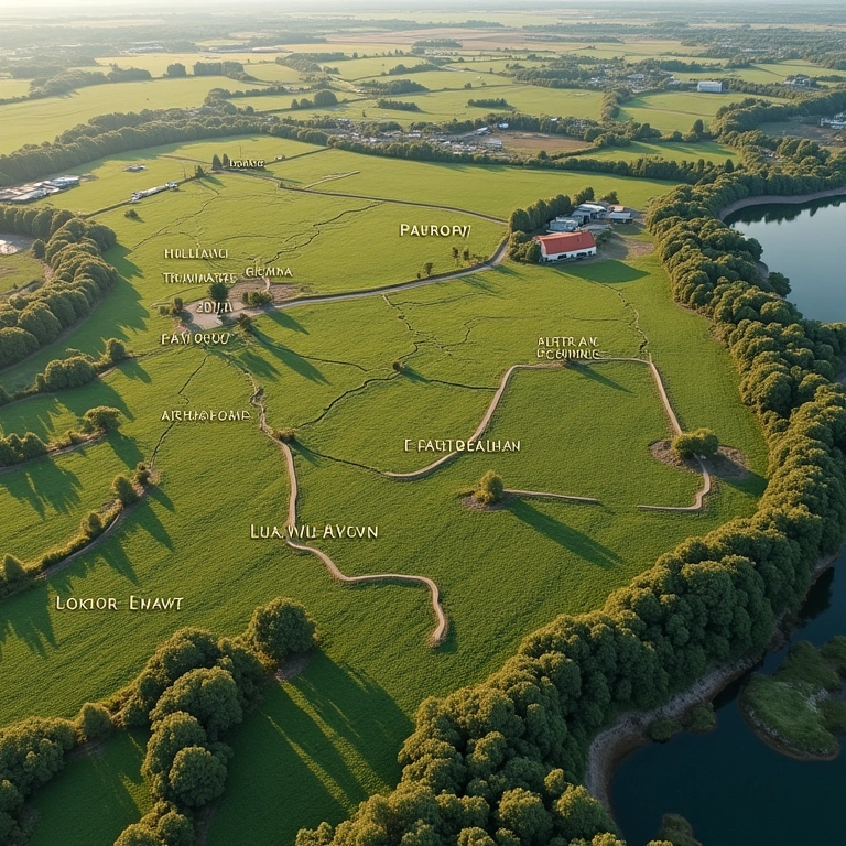 Mapa mostrando diferentes tamanhos ideais de sítios.
