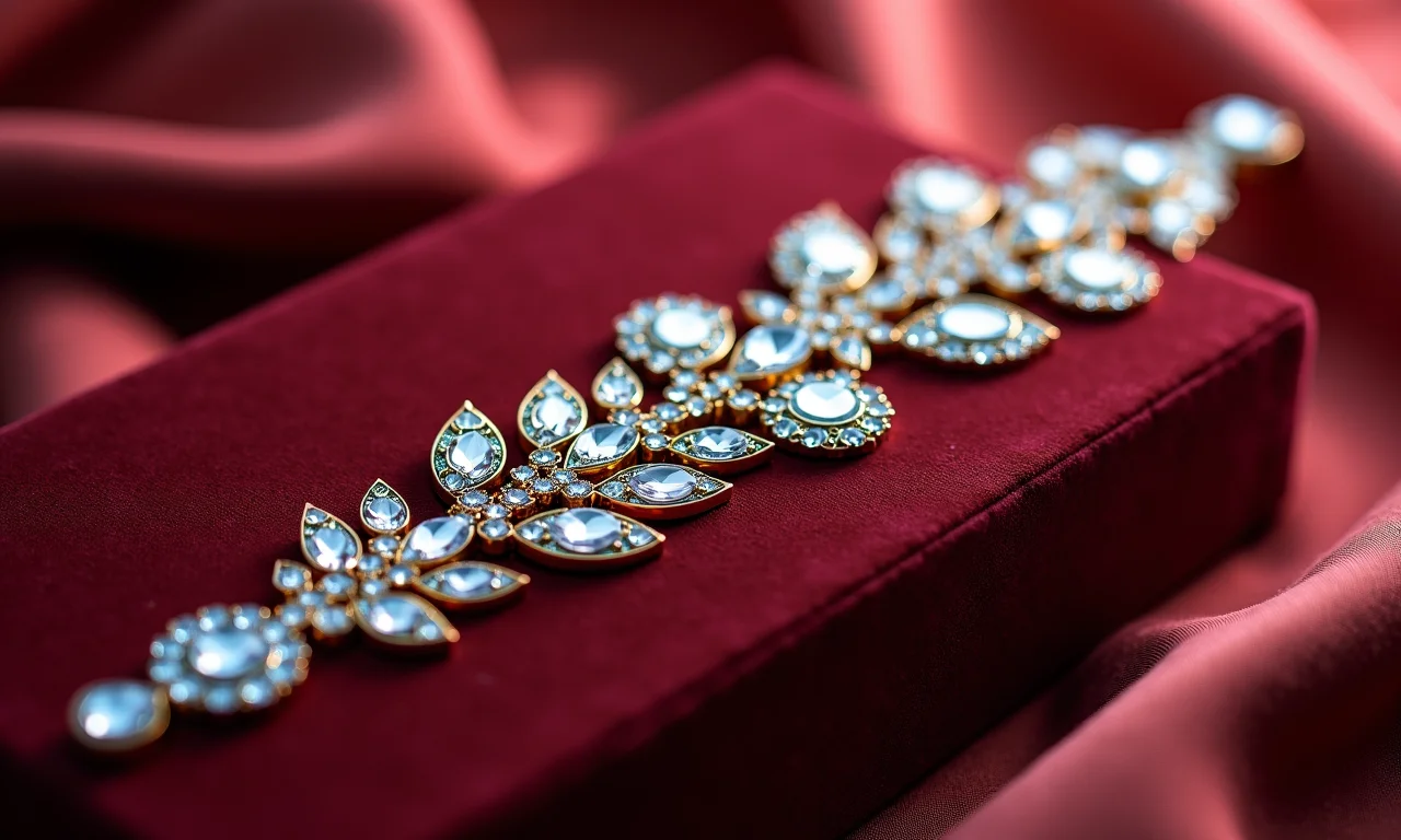 Marcador de texto elegante com pedrarias brilhantes.