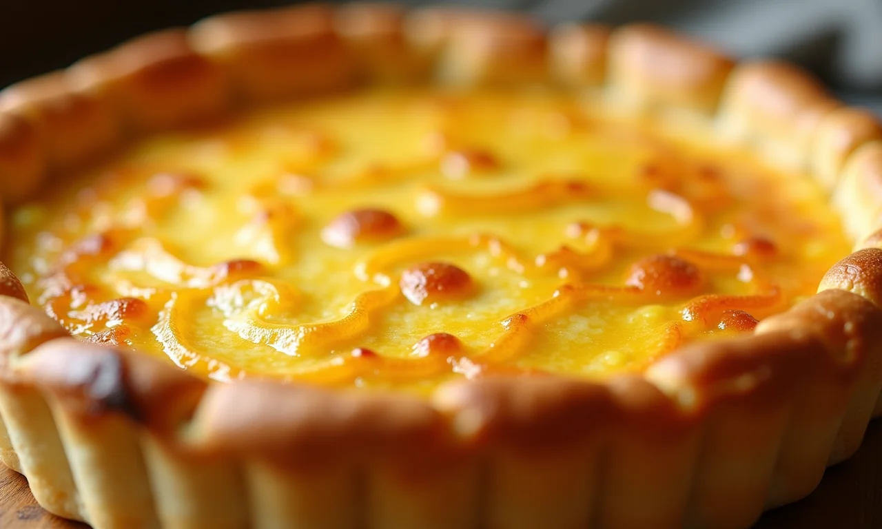 Massa crocante de um quiche.