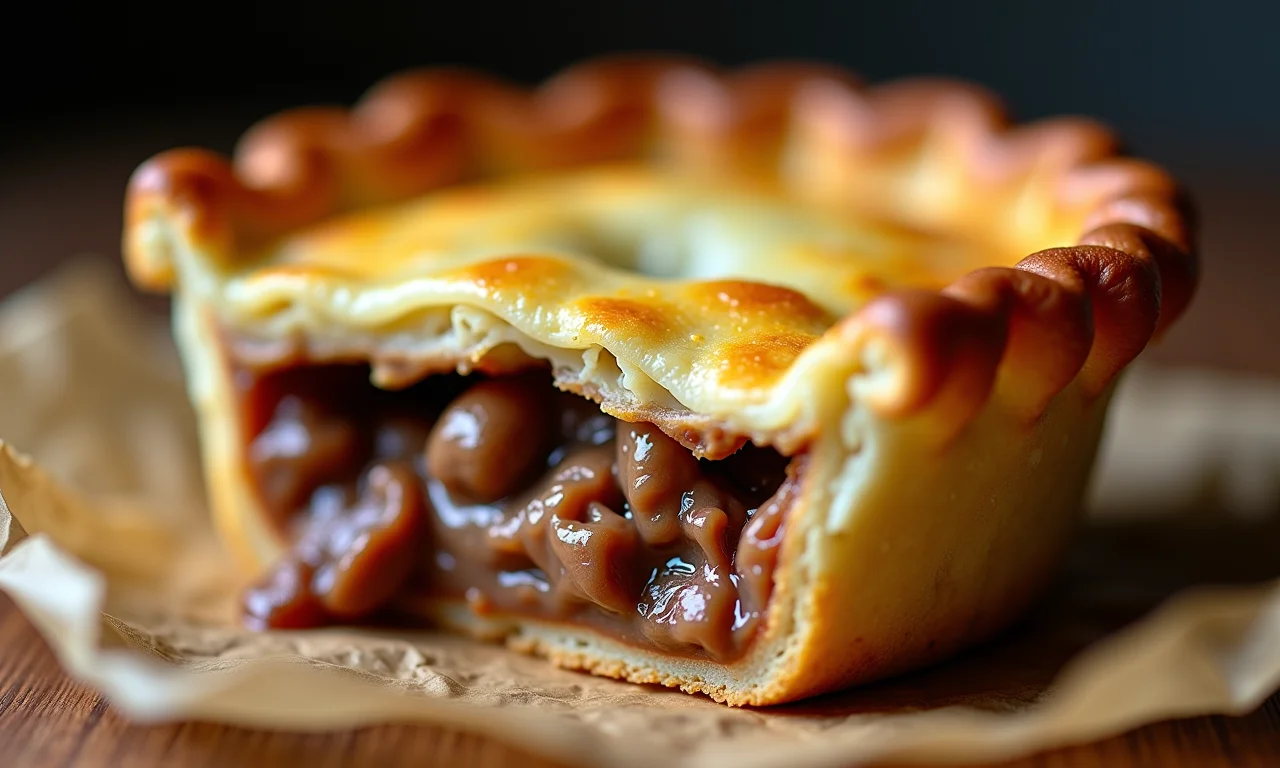 Massa da torta de carne murcha.