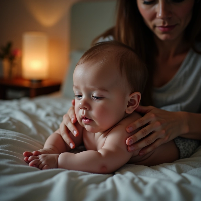 Massagem relaxante para o bebê ter um sono melhor.