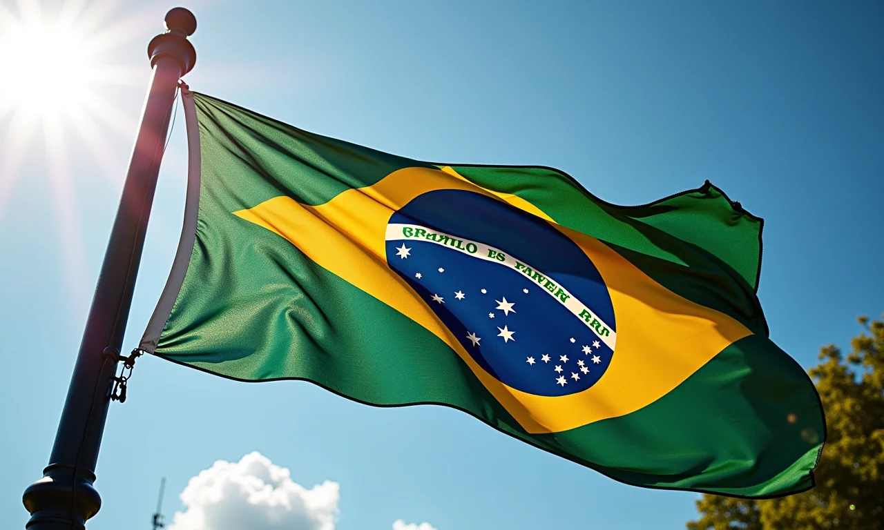 Mastro decorado com tema brasileiro.