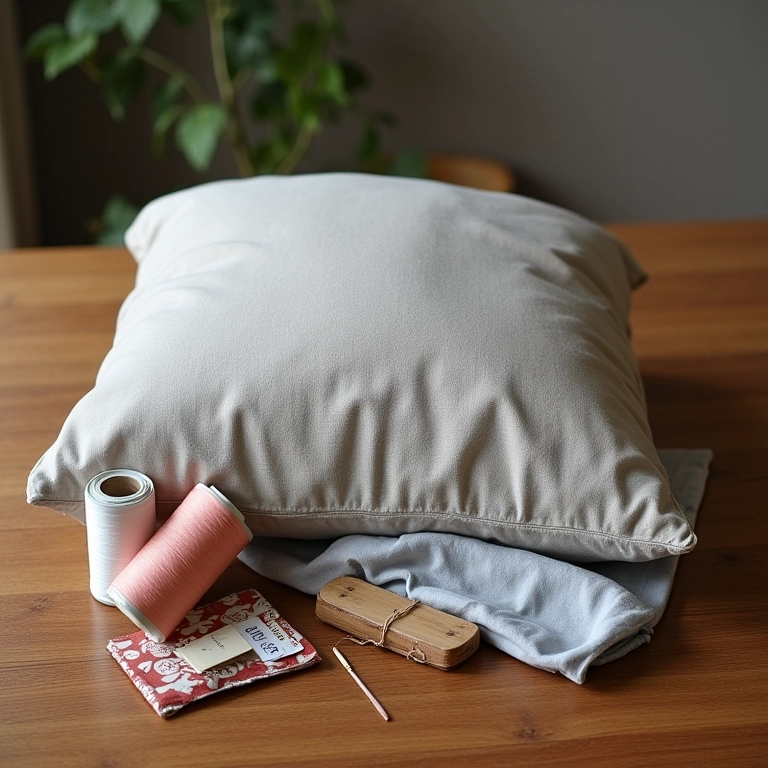 Materiais de qualidade para fazer rolo de cama: tecidos, linhas e agulhas.