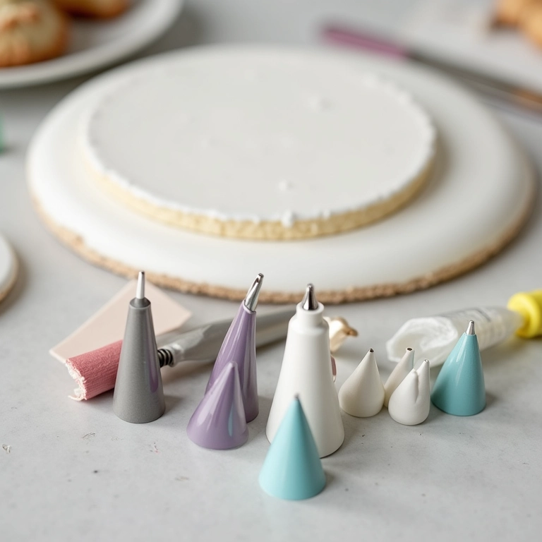 Materiais essenciais para confeitar bolos.