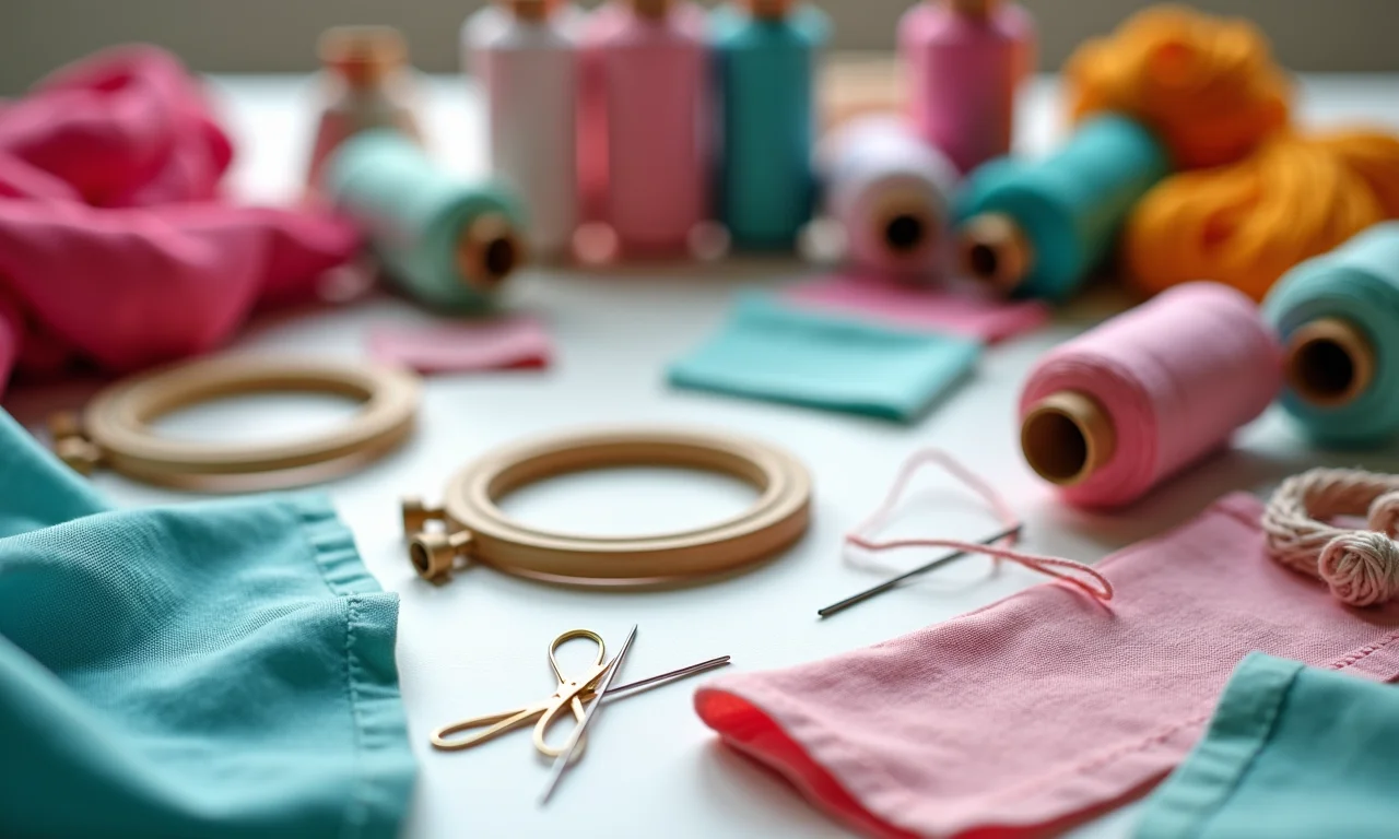 Materiais essenciais para fazer boca de boneca de pano.