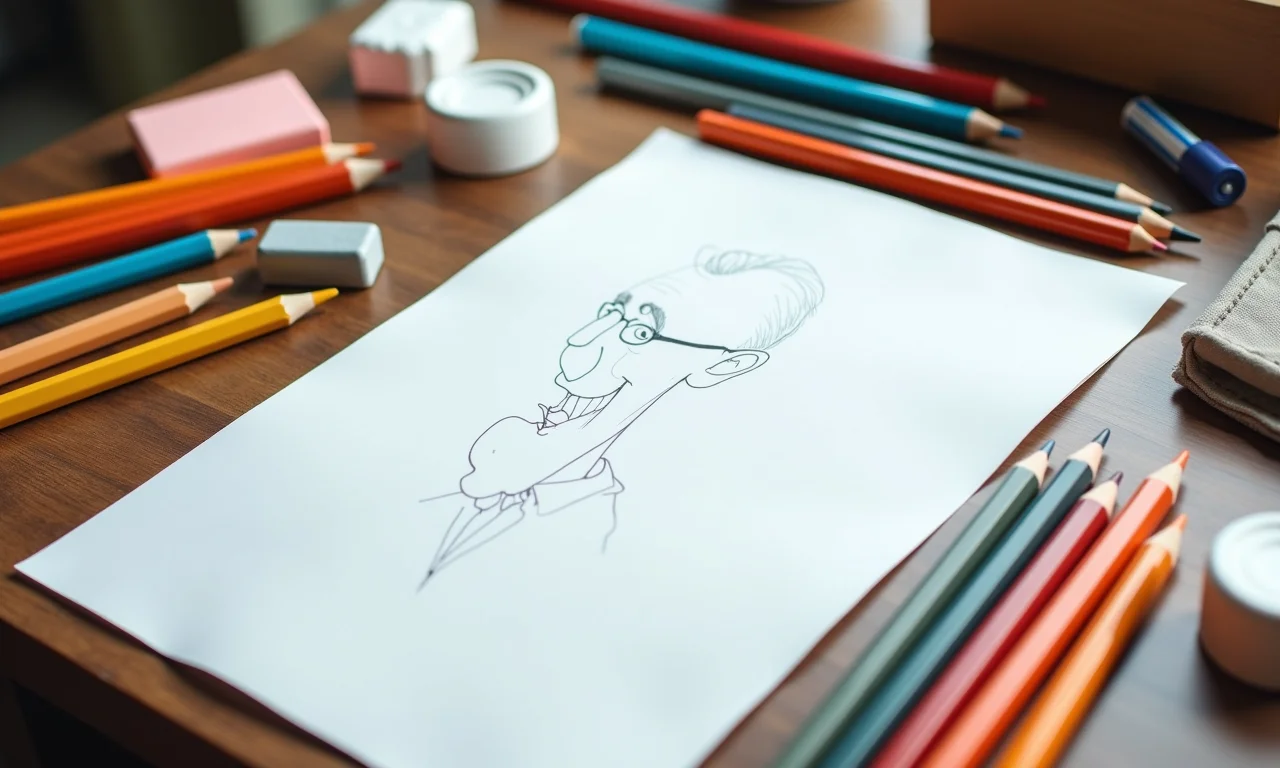 Materiais essenciais para iniciar caricatura.