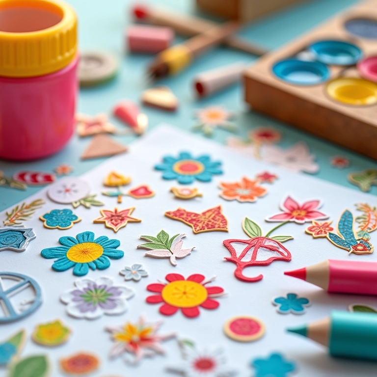 Materiais extras para deixar o kit de pintura mais divertido.