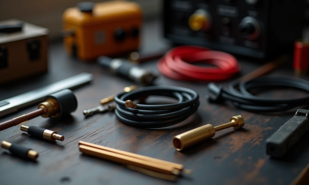 Materiais necessários para a mini máquina de solda.