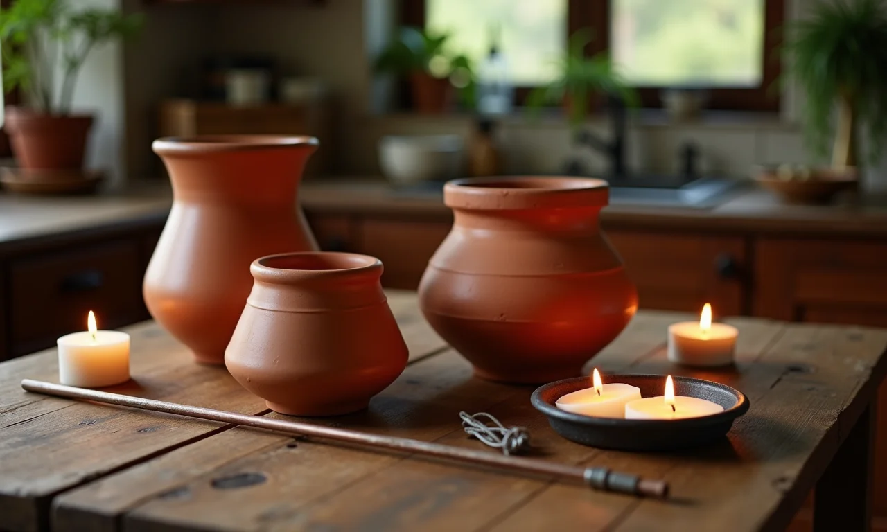 Materiais necessários para construir um aquecedor de velas.