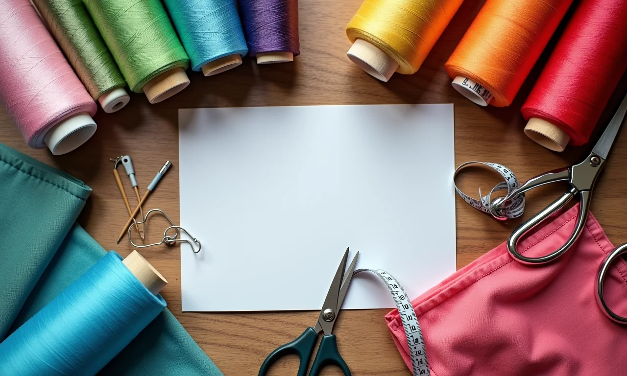 Materiais necessários para costurar um kimono.