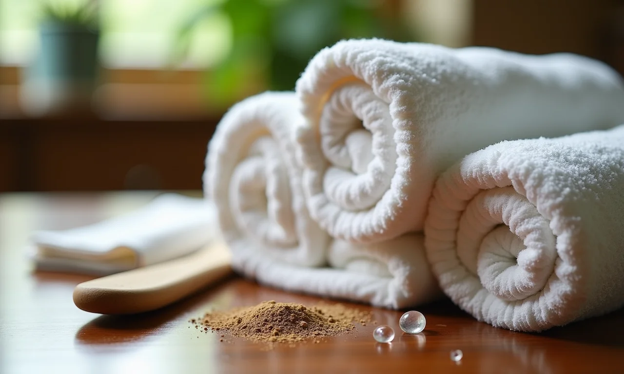 Materiais necessários para fazer uma flor de toalha.