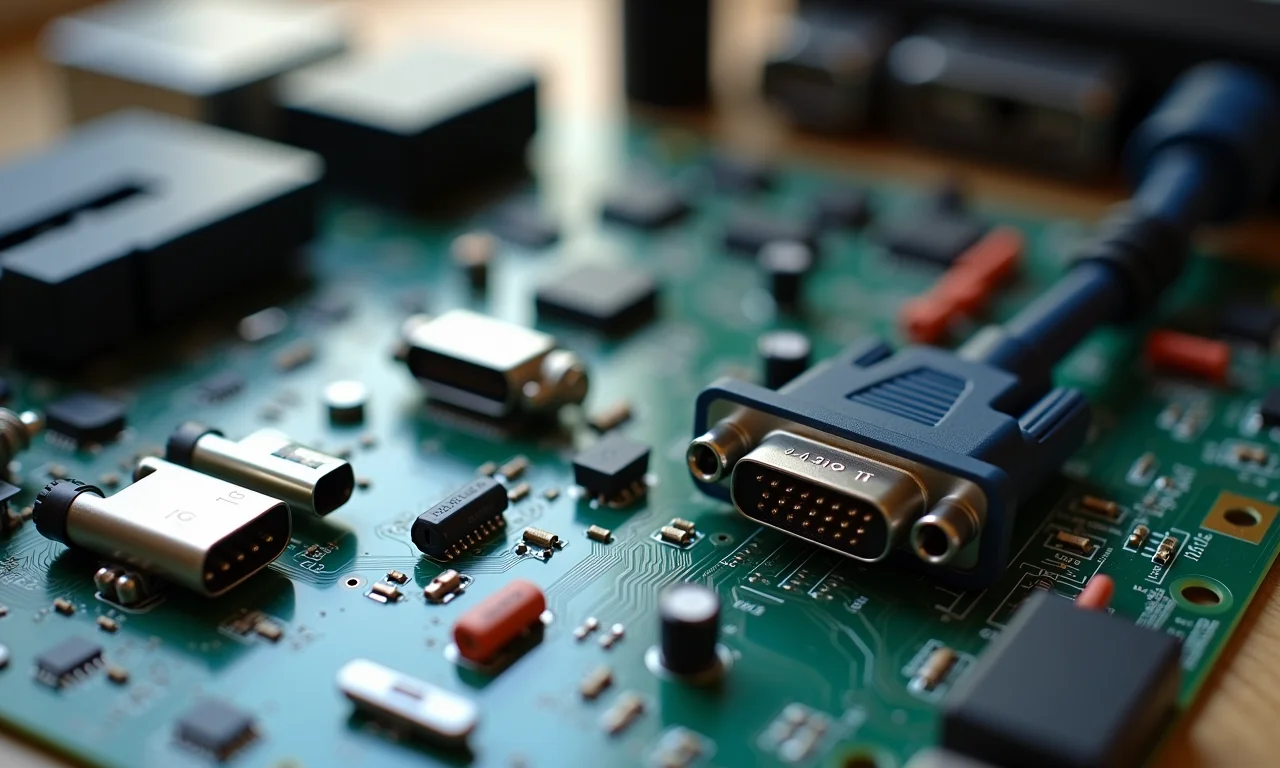 Materiais para adaptador VGA para AV.