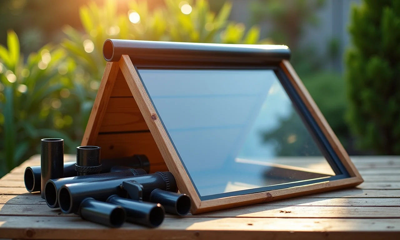 Materiais para construir um aquecedor solar caseiro.