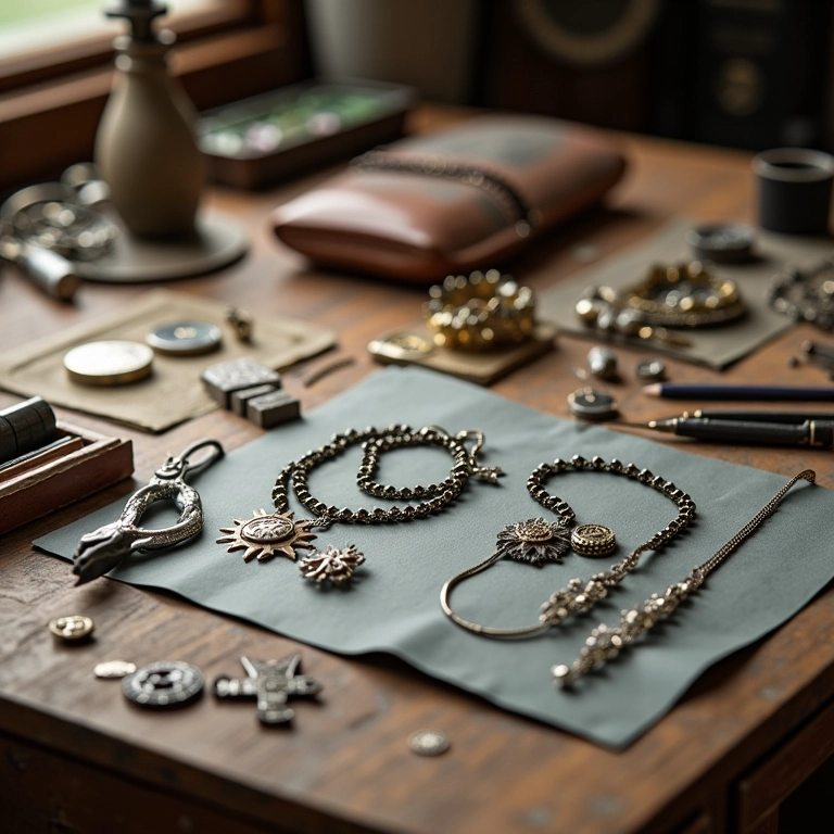 Materiais para fazer expositor de colar.