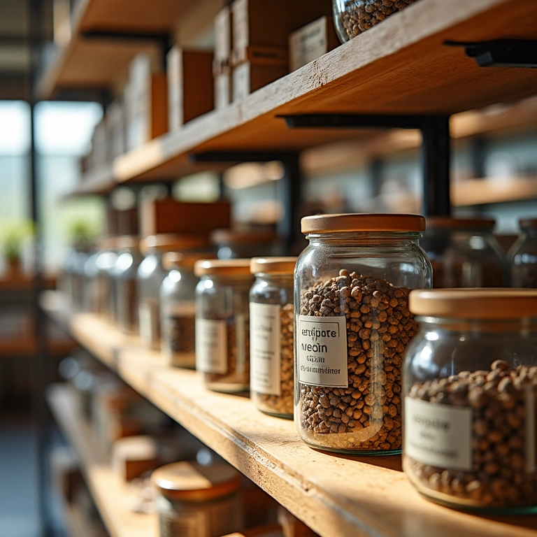 Materiais para porta condimentos giratório à venda em loja de artesanato.