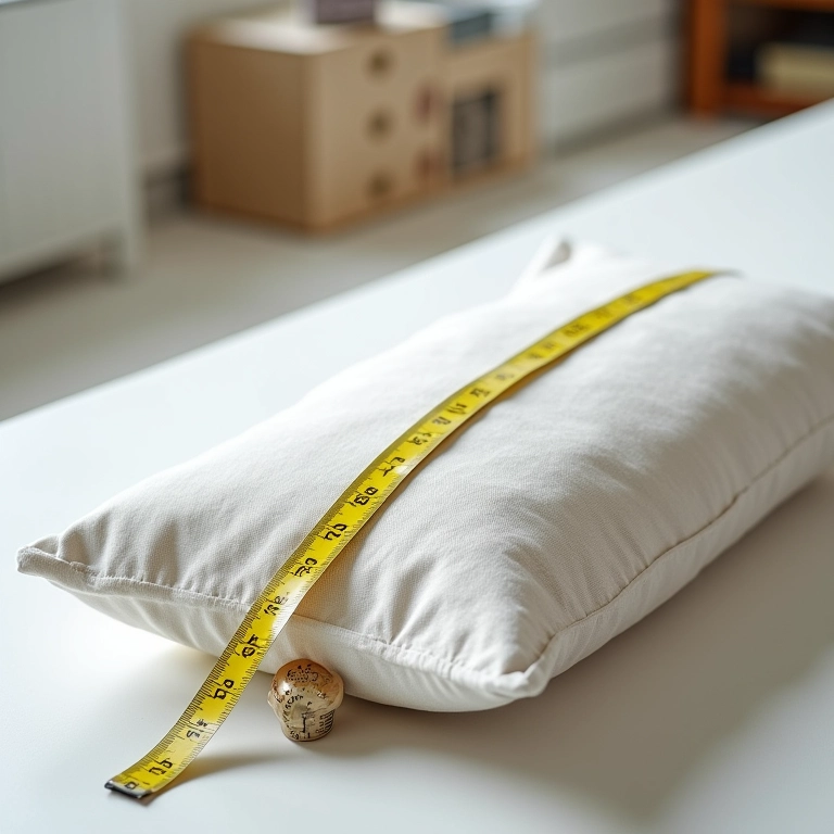 Medindo as dimensões de um rolo de cama para garantir o tamanho ideal.