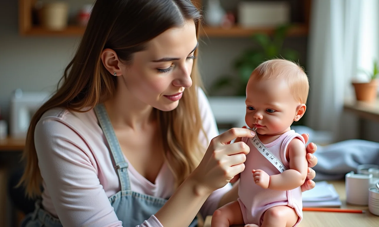 Medindo bebê Reborn para roupa sob medida
