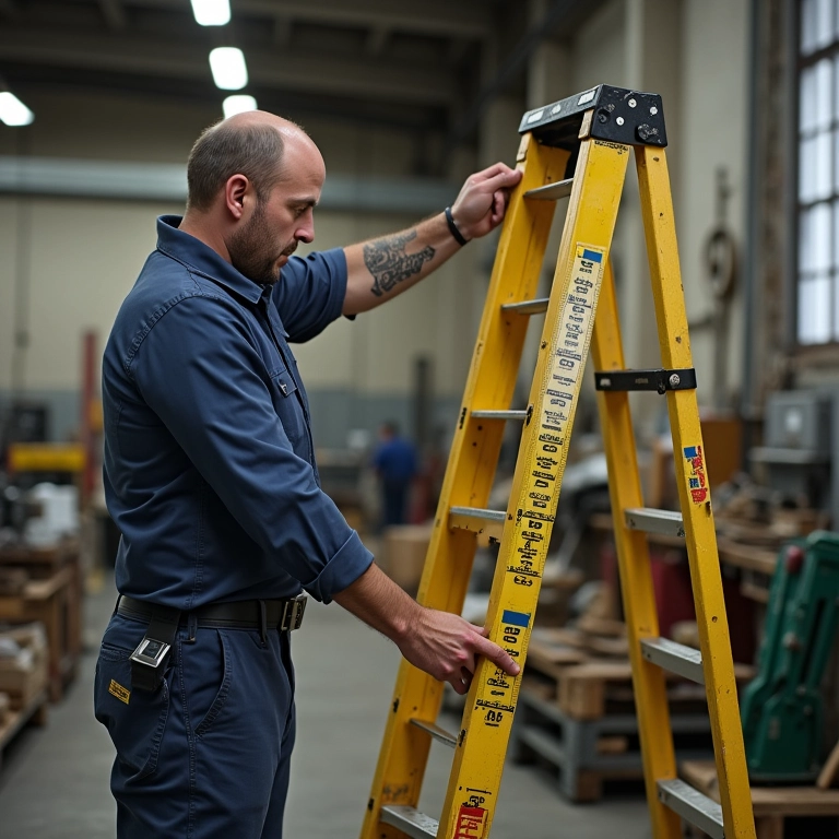Medindo o tamanho ideal da escada de agilidade.