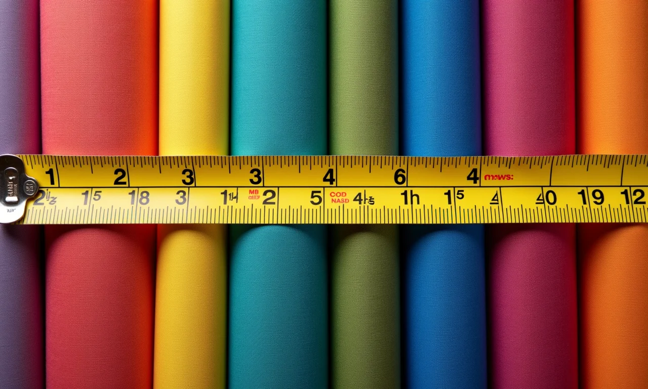 Medindo o tamanho ideal de uma canga.