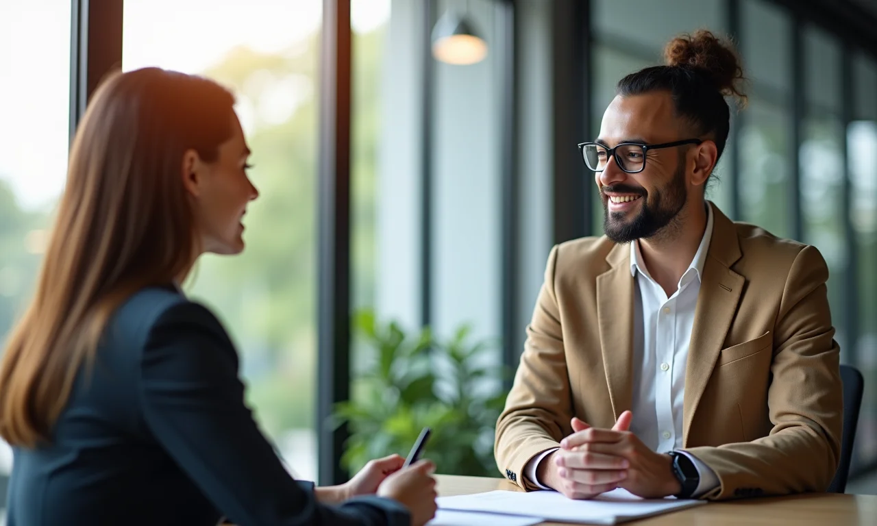MEI entrevistando possível funcionário.