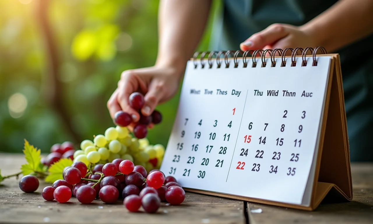 Melhores épocas do ano para estaquia de uva.