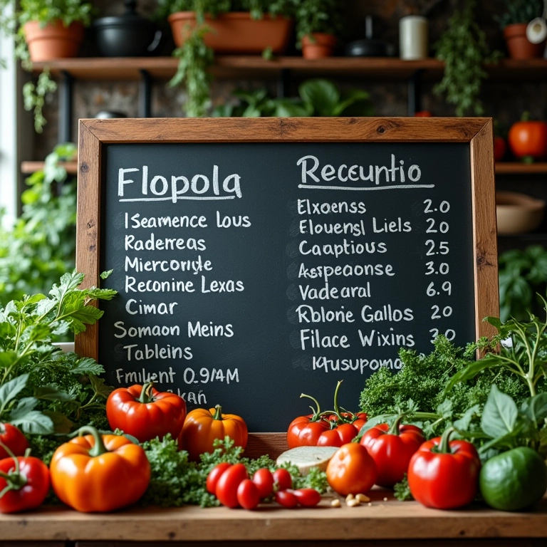 Menu chalkboard na cozinha brasileira.