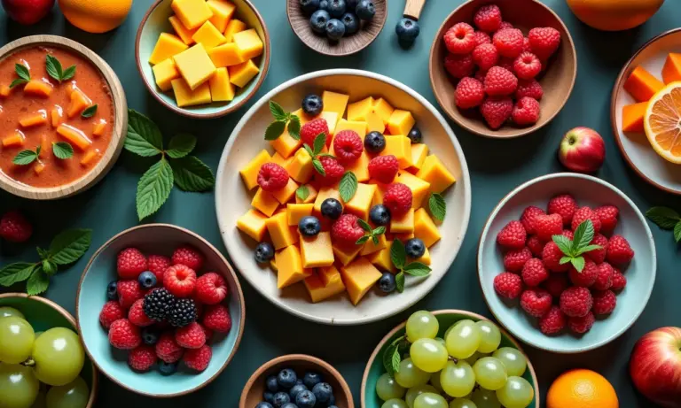 Mesa farta com diversas preparações de murici, a pequena fruta com grande sabor.