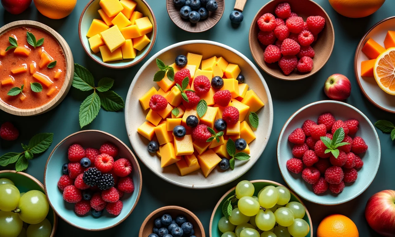 Mesa farta com diversas preparações de murici, a pequena fruta com grande sabor.