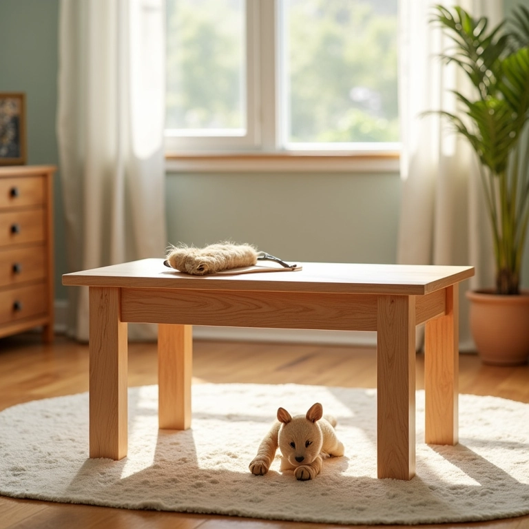 Mesa infantil de madeira charmosa e resistente.