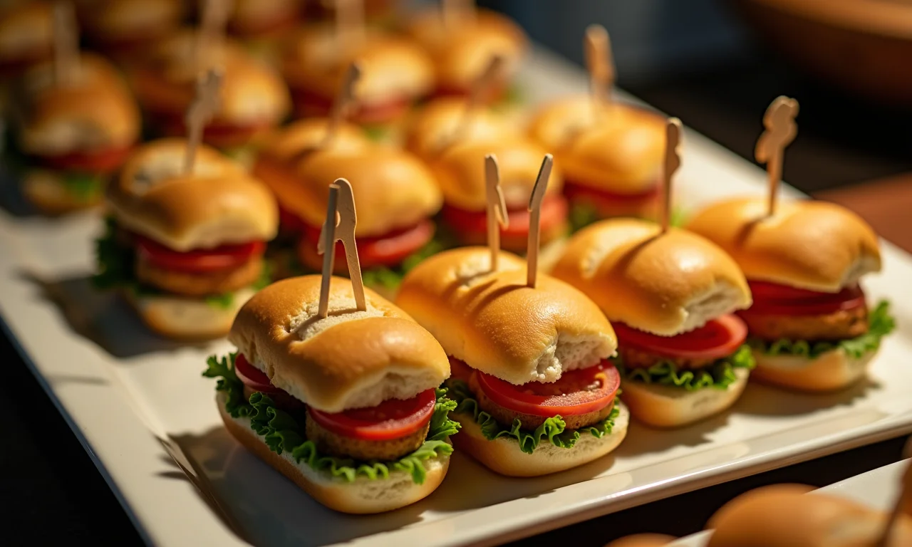 Mini sanduíches criativos com formatos e recheios diversos.