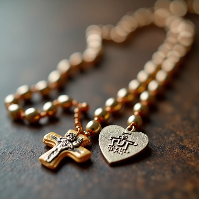 Mini terços personalizados para lembrancinha de Primeira Eucaristia.