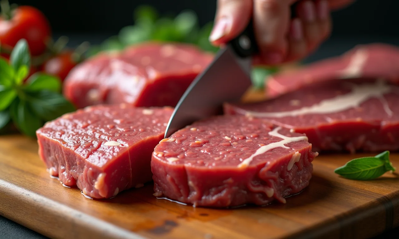 Mistura de carnes diferentes sendo preparadas para fazer almôndegas.