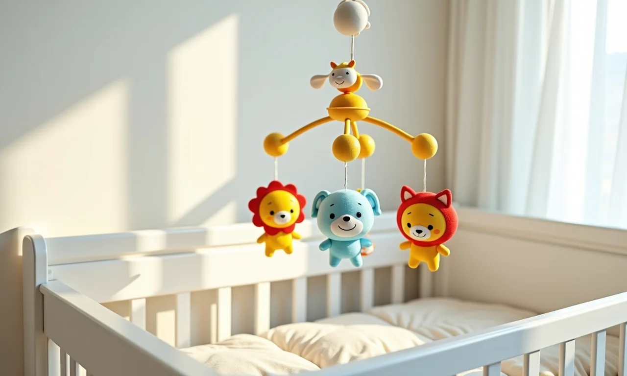 Mobile de berço com personagens favoritos.