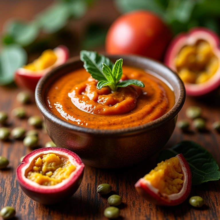 Molho de feijoada com maracujá.