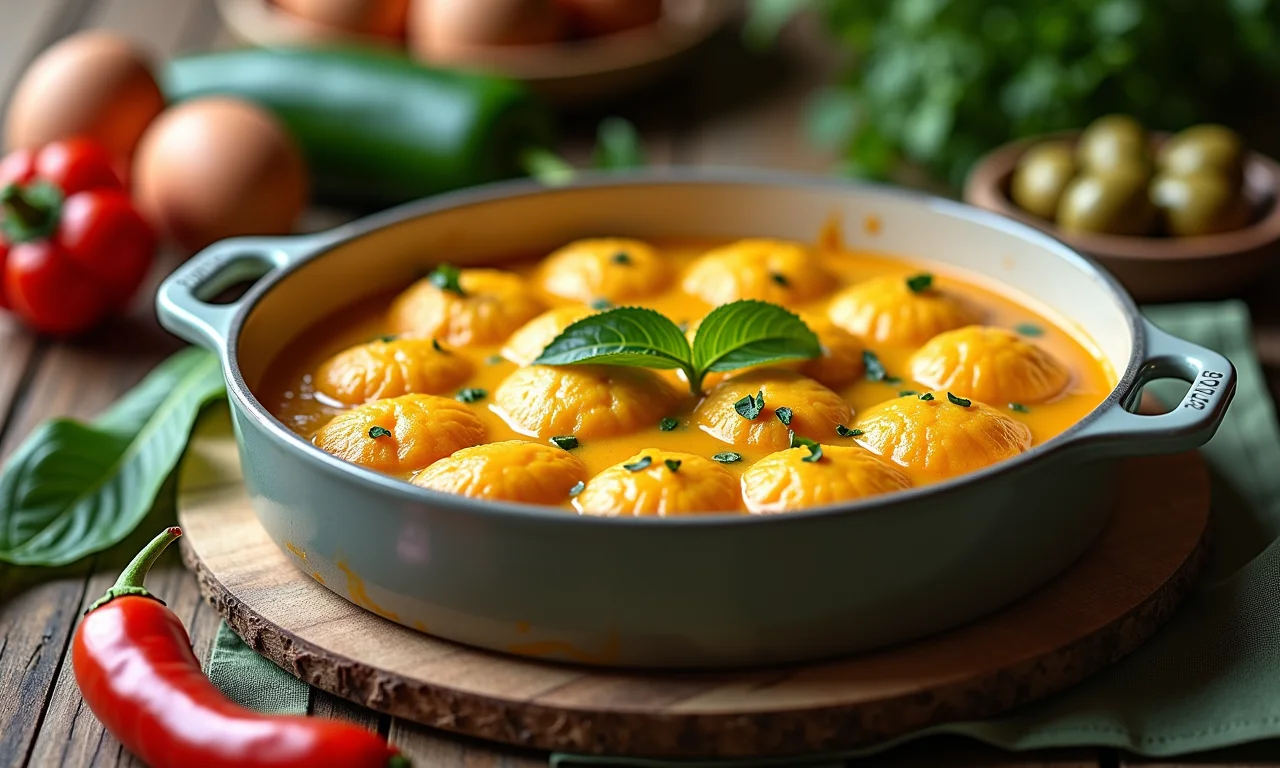 Montagem criativa de cuscuz paulista em forma decorada.