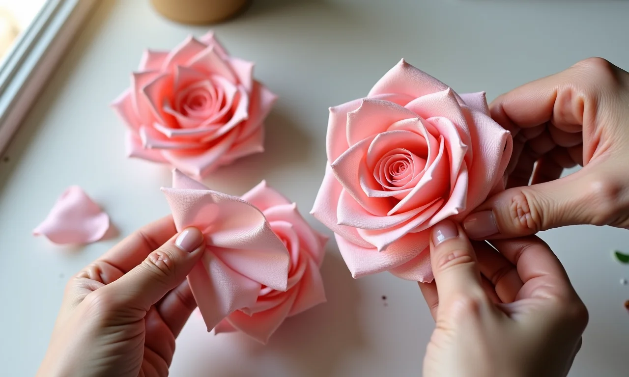 Montando a rosa passo a passo: um guia visual completo.