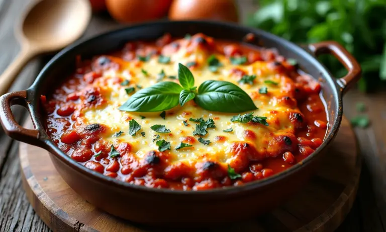 Moussaka e lasanha de berinjela grega recém-preparadas, prontas para servir.
