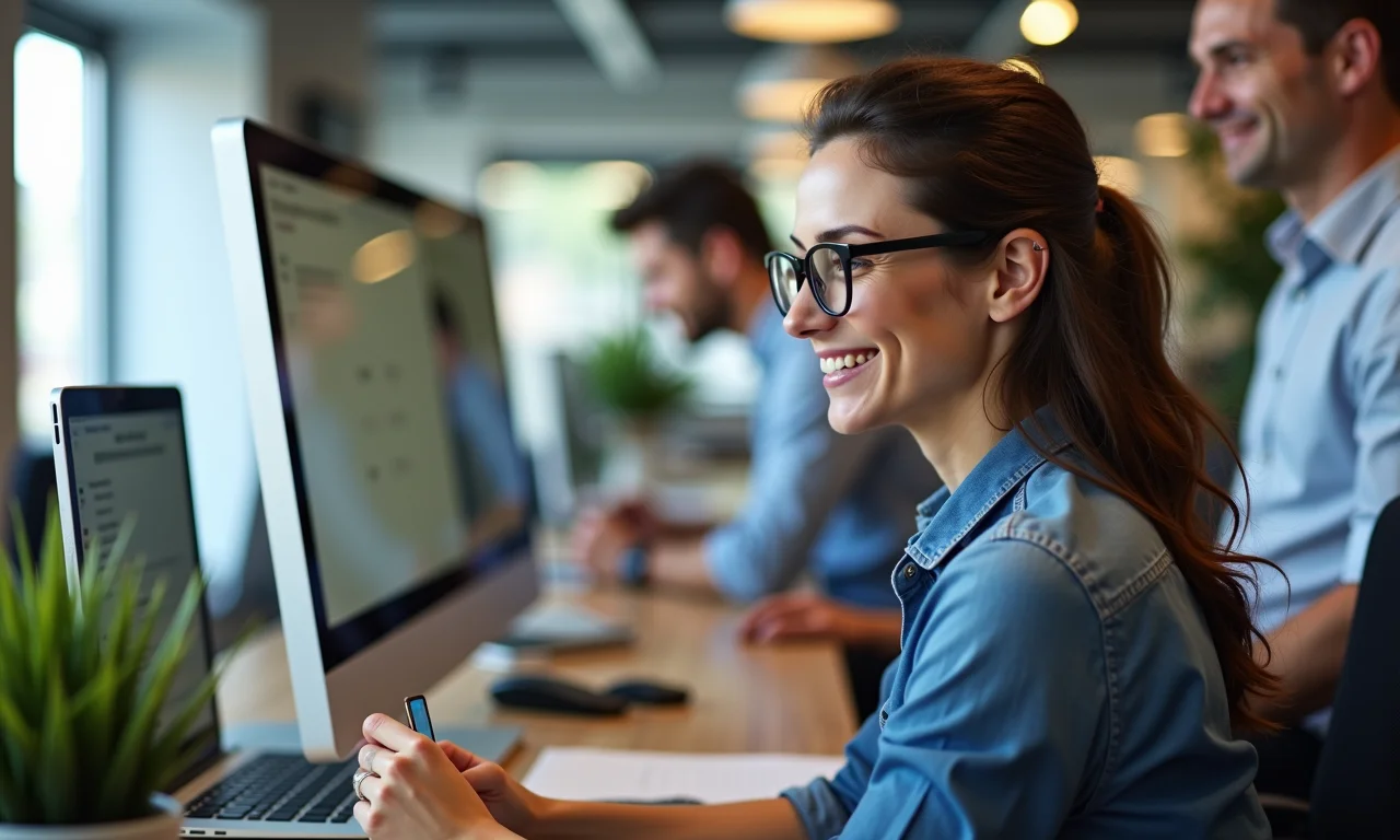 Mulher agendando atendimento presencial para o cartão de ônibus.