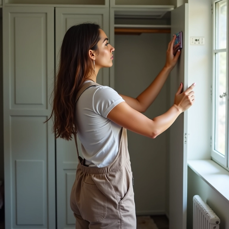 Mulher brasileira mostrando suas habilidades de limpeza, destacando seus diferenciais.