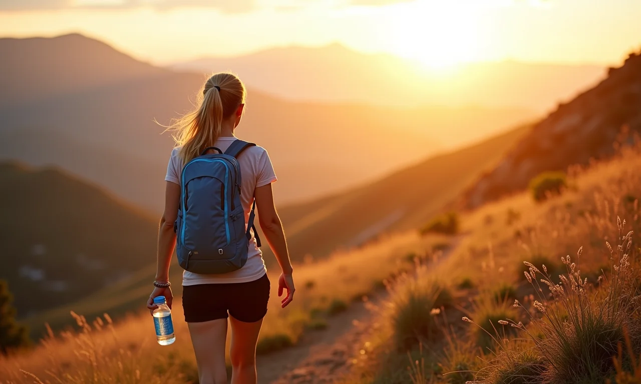 Mulher caminhando e acelerando o metabolismo com a dieta da água.