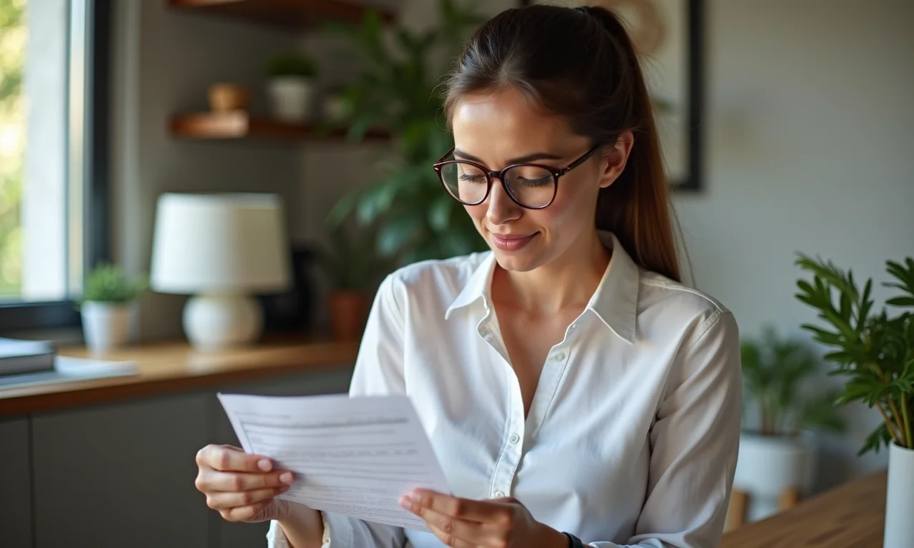 Mulher conferindo notas fiscais e dicas para não errar o CPF.
